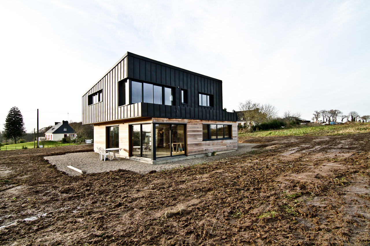 Maison d'architecte à Cléguer dans le Morbihan (56) en Bretagne - Réalisation 2012