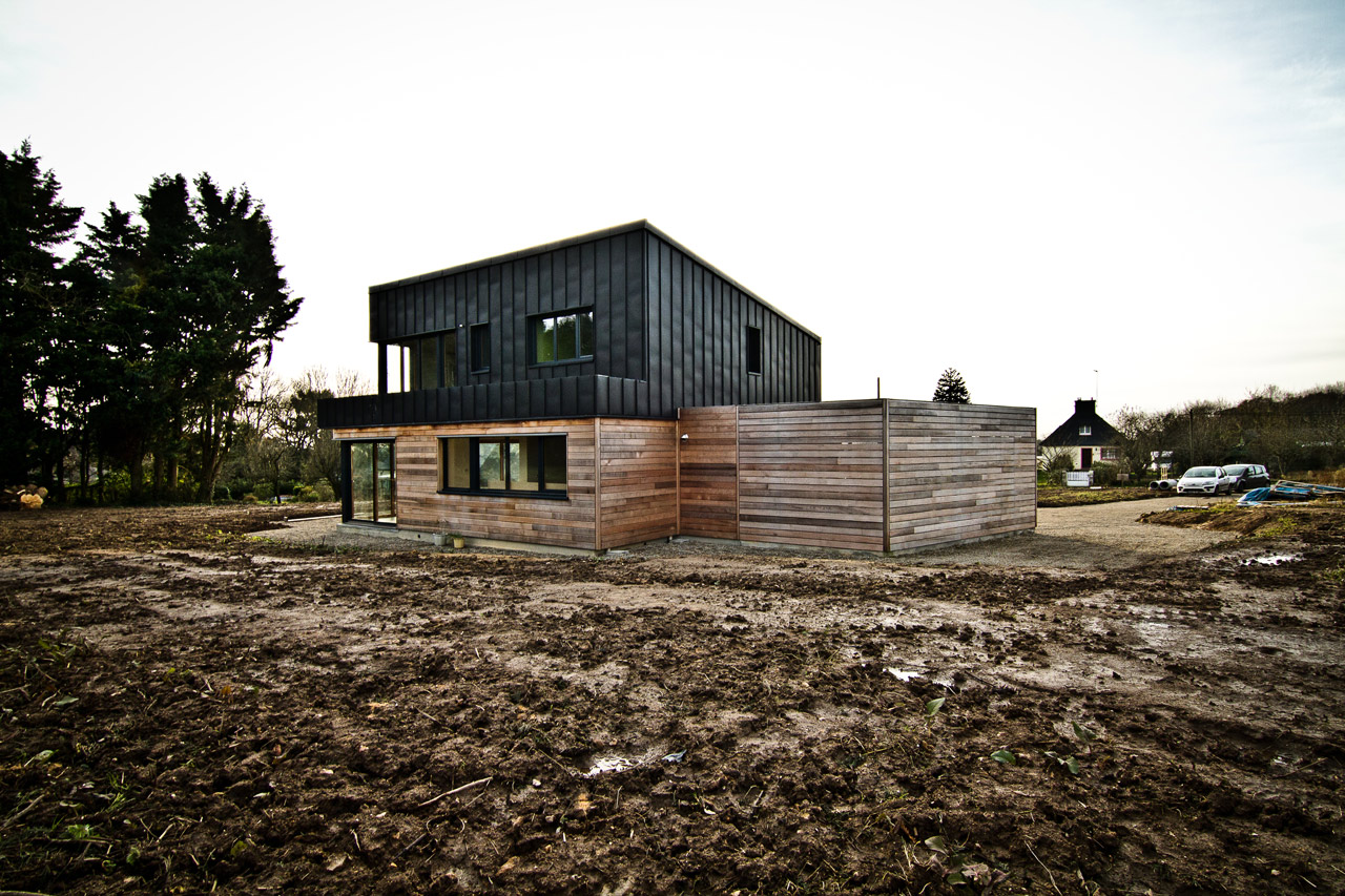 Maison d'architecte à Cléguer dans le Morbihan (56) en Bretagne - Réalisation 2012